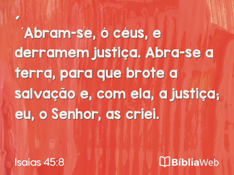Isaías 45:8 em imagem para compartilhar
