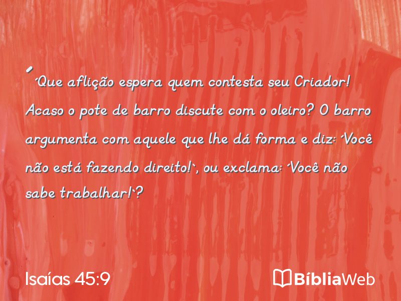 Isaías 45:9 em imagem para compartilhar