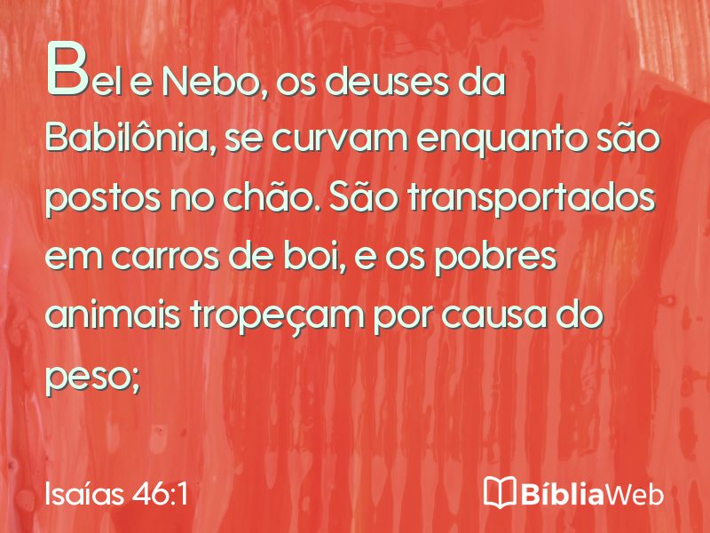 Isaías 46:1 em imagem para compartilhar