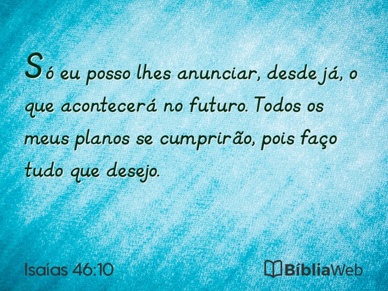 Isaías 46:10 em imagem para compartilhar