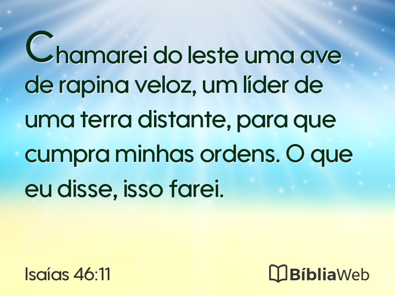 Isaías 46:11 em imagem para compartilhar