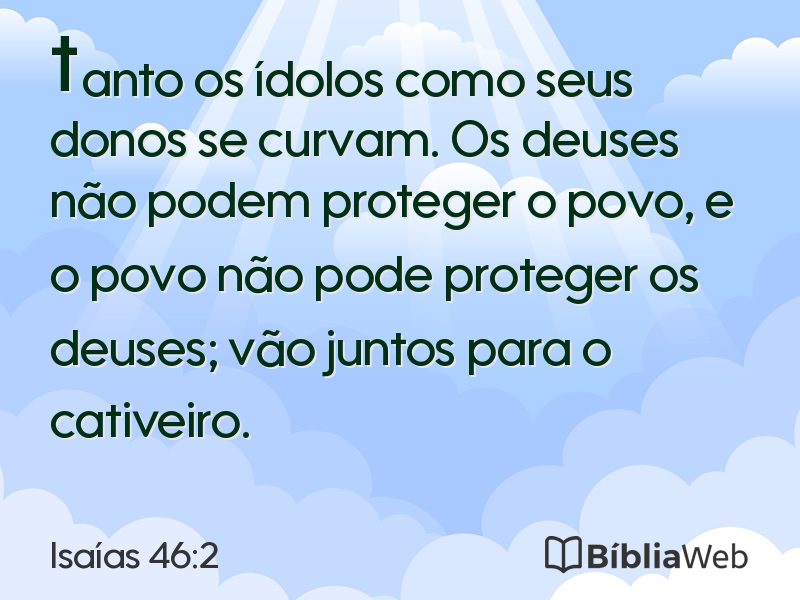 Isaías 46:2 em imagem para compartilhar