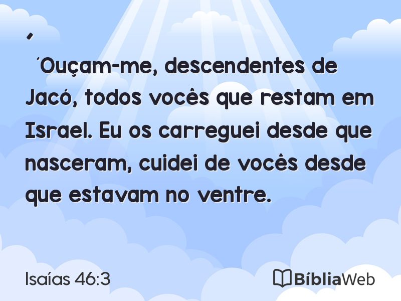 Isaías 46:3 em imagem para compartilhar