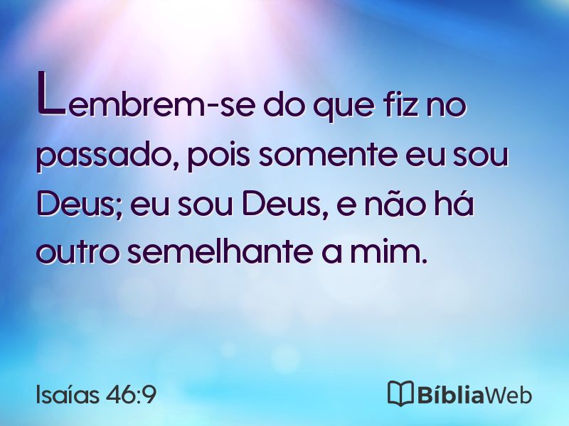 Isaías 46:9 em imagem para compartilhar