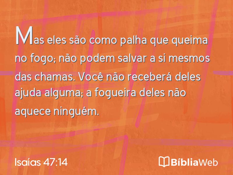 Isaías 47:14 em imagem para compartilhar