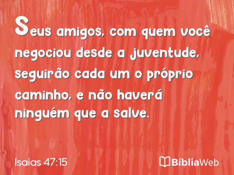 Isaías 47:15 em imagem para compartilhar
