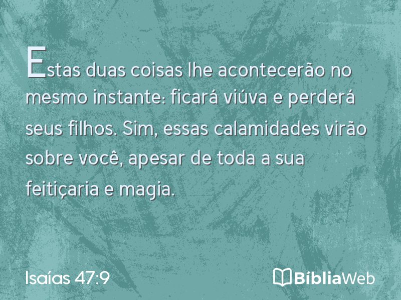 Isaías 47:9 em imagem para compartilhar