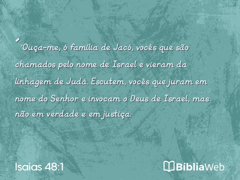 Isaías 48:1 em imagem para compartilhar