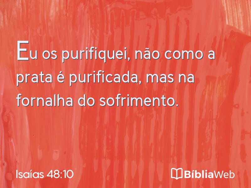 Isaías 48:10 em imagem para compartilhar