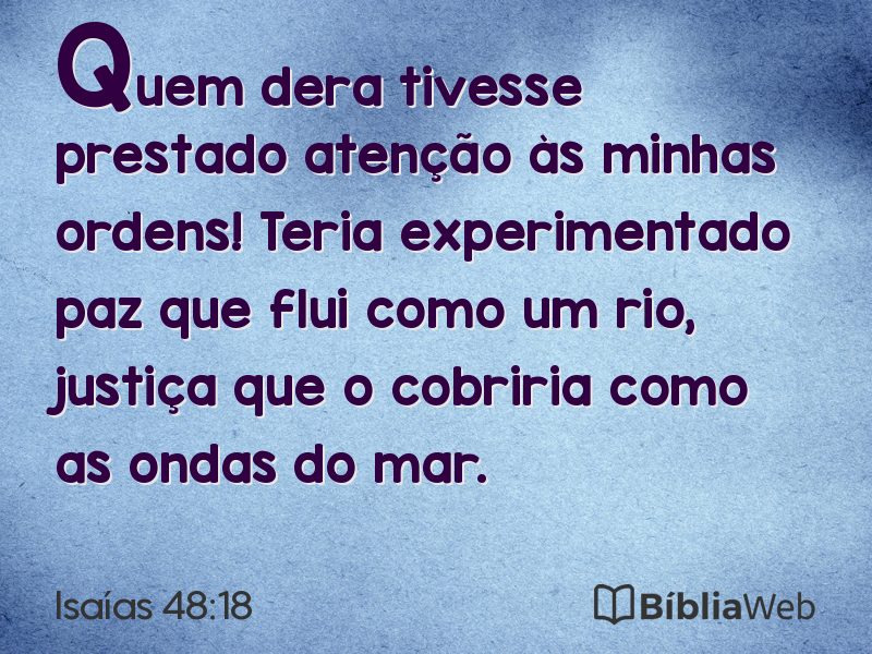 Isaías 48:18 em imagem para compartilhar