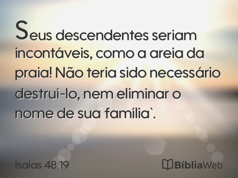 Isaías 48:19 em imagem para compartilhar
