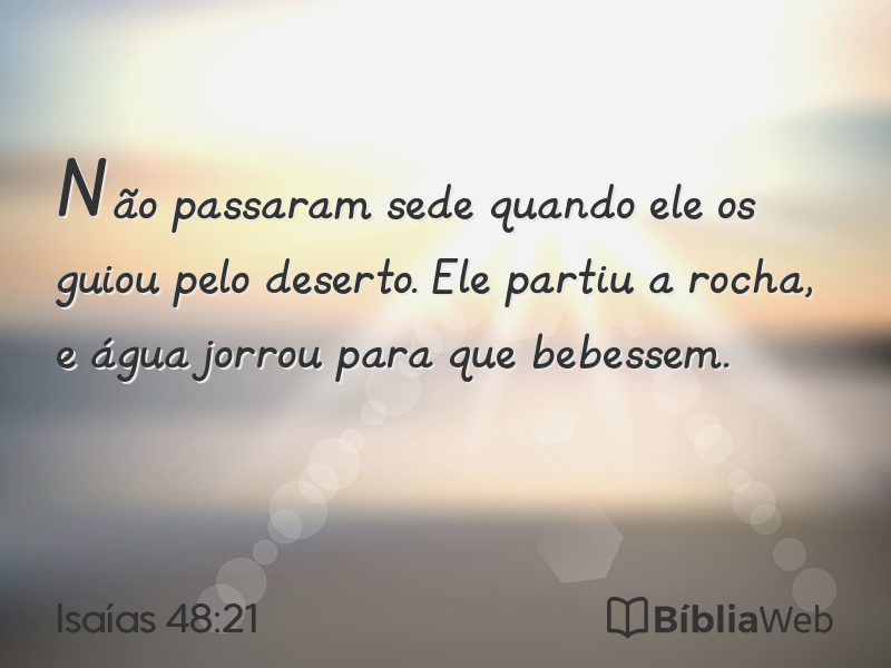 Isaías 48:21 em imagem para compartilhar