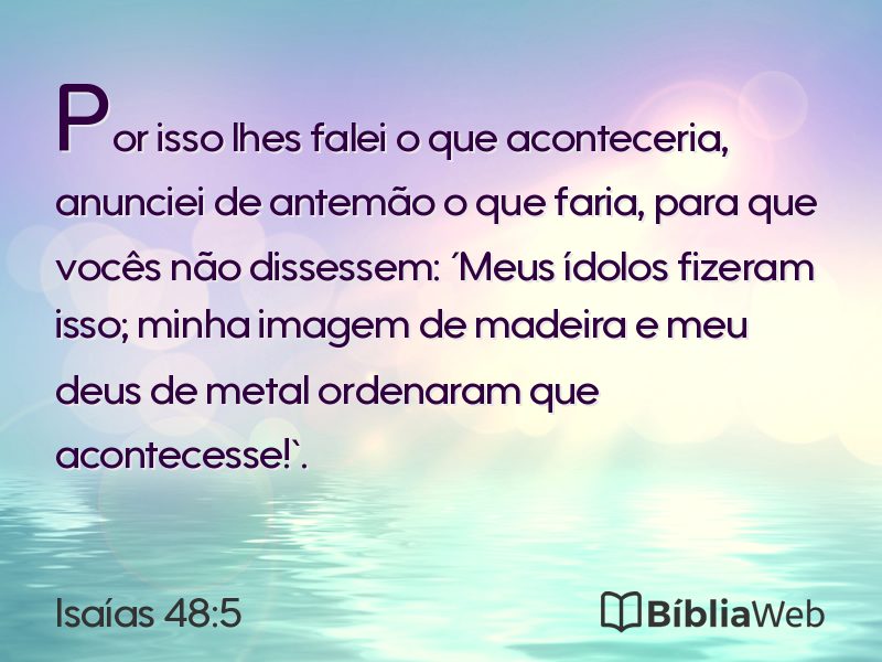 Isaías 48:5 em imagem para compartilhar