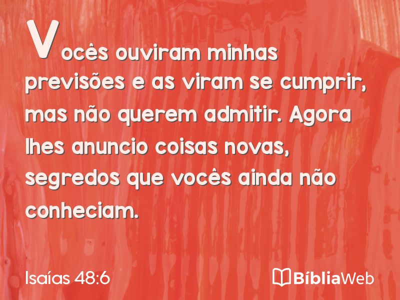 Isaías 48:6 em imagem para compartilhar