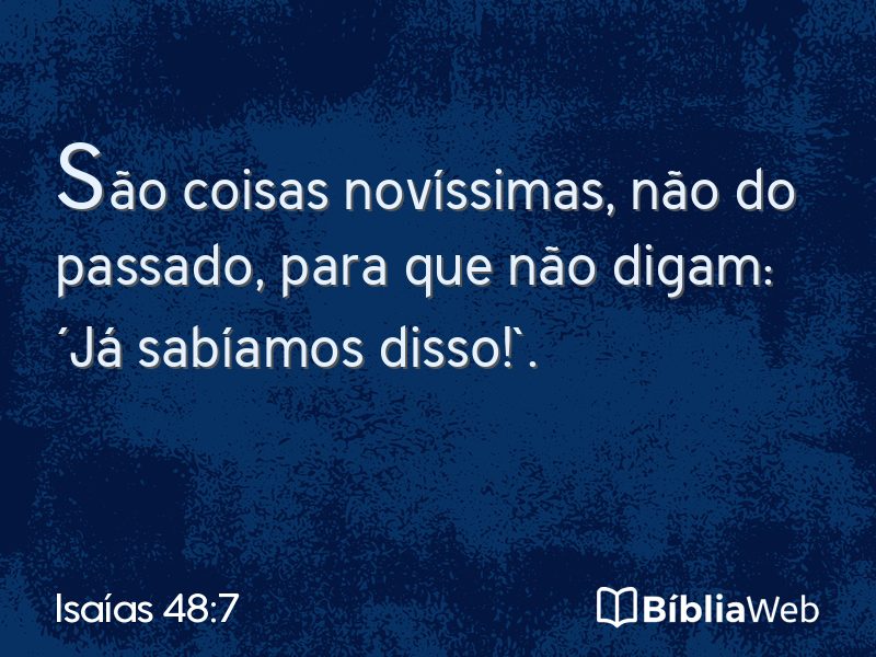Isaías 48:7 em imagem para compartilhar