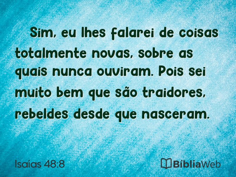 Isaías 48:8 em imagem para compartilhar