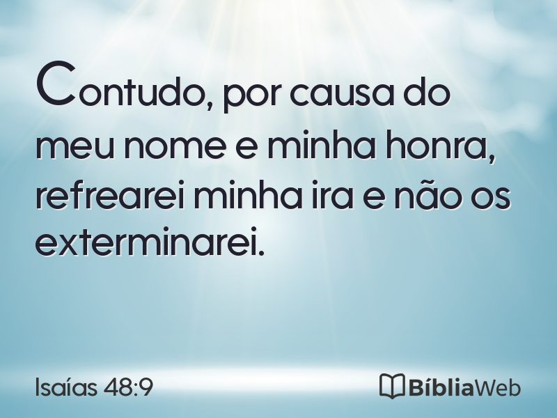 Isaías 48:9 em imagem para compartilhar