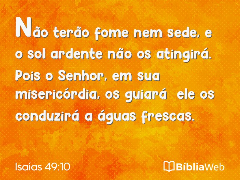 Isaías 49:10 em imagem para compartilhar