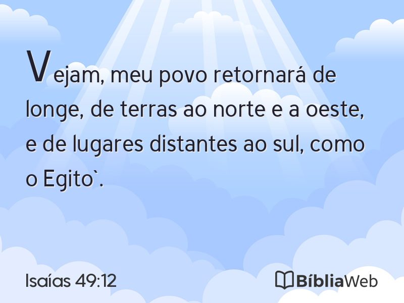 Isaías 49:12 em imagem para compartilhar