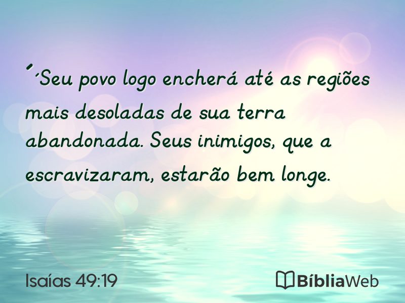 Isaías 49:19 em imagem para compartilhar