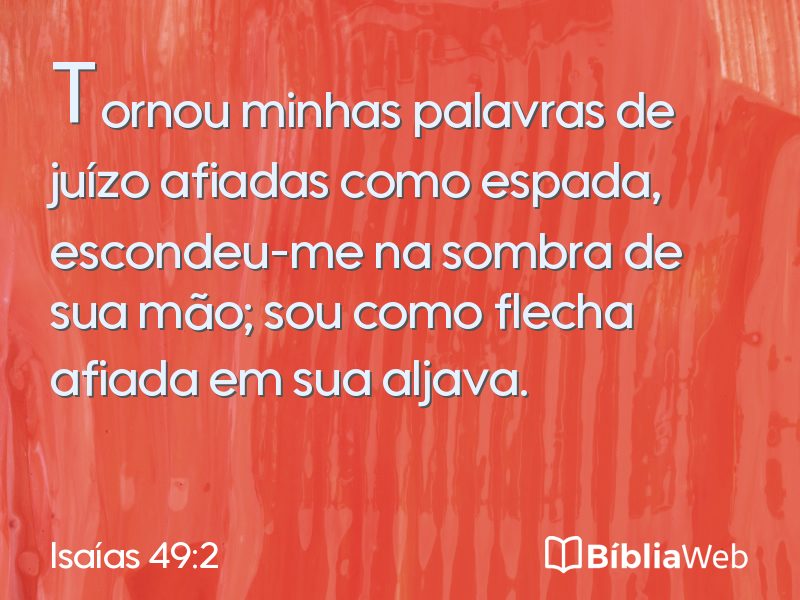 Isaías 49:2 em imagem para compartilhar