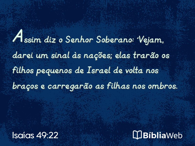Isaías 49:22 em imagem para compartilhar