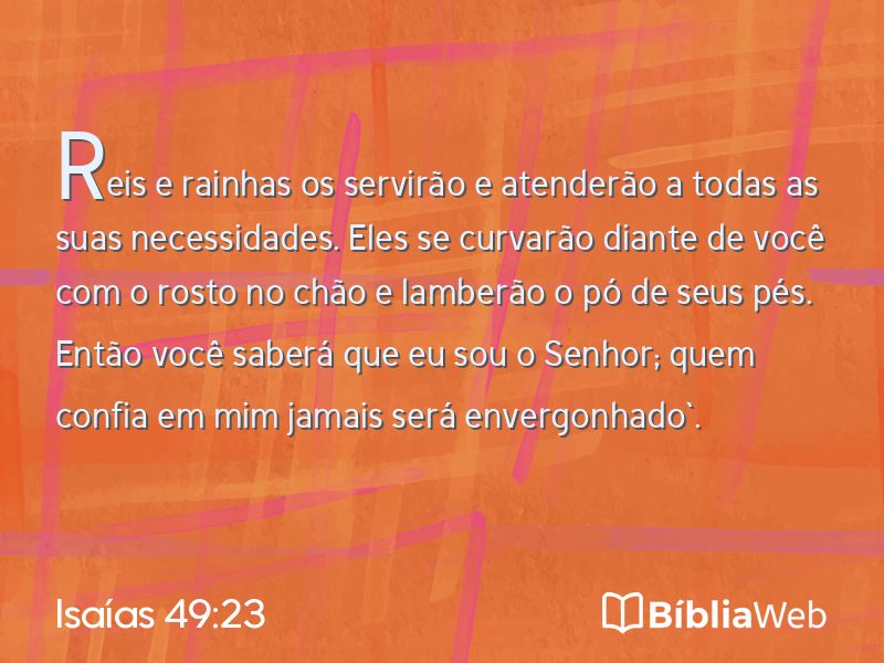 Isaías 49:23 em imagem para compartilhar