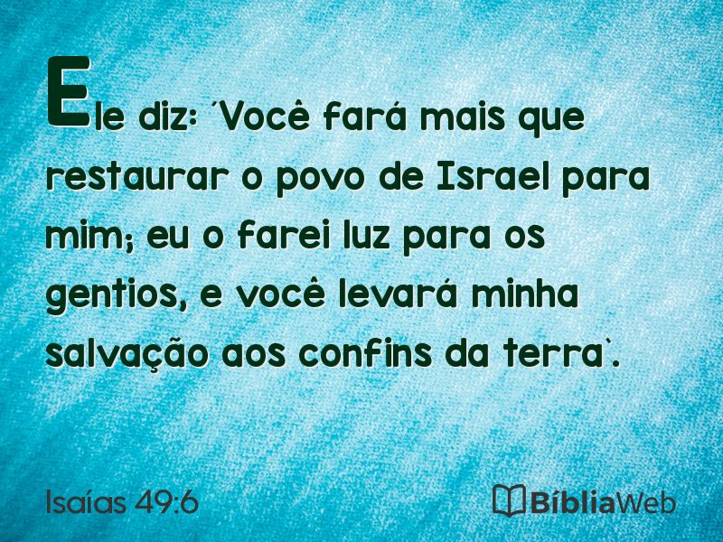 Isaías 49:6 em imagem para compartilhar