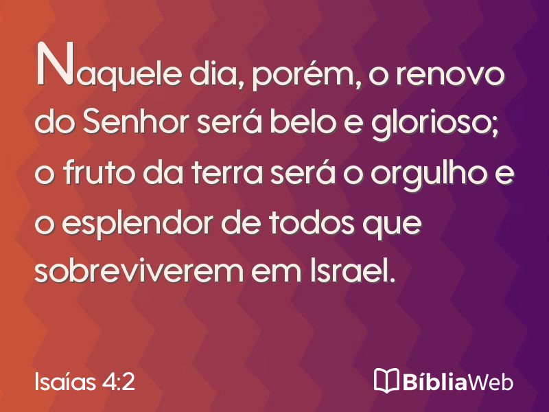 Isaías 4:2 em imagem para compartilhar