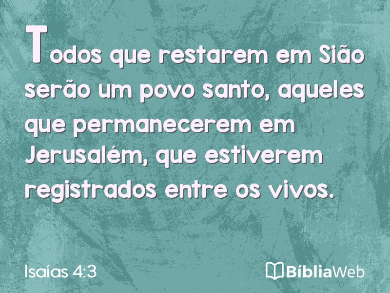 Isaías 4:3 em imagem para compartilhar