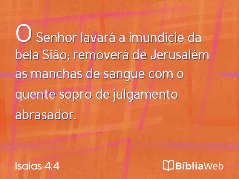 Isaías 4:4 em imagem para compartilhar