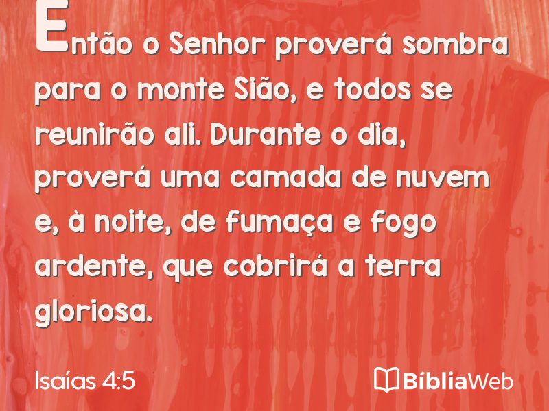 Isaías 4:5 em imagem para compartilhar