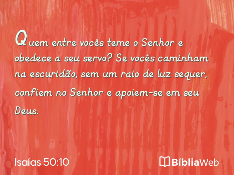 Isaías 50:10 em imagem para compartilhar