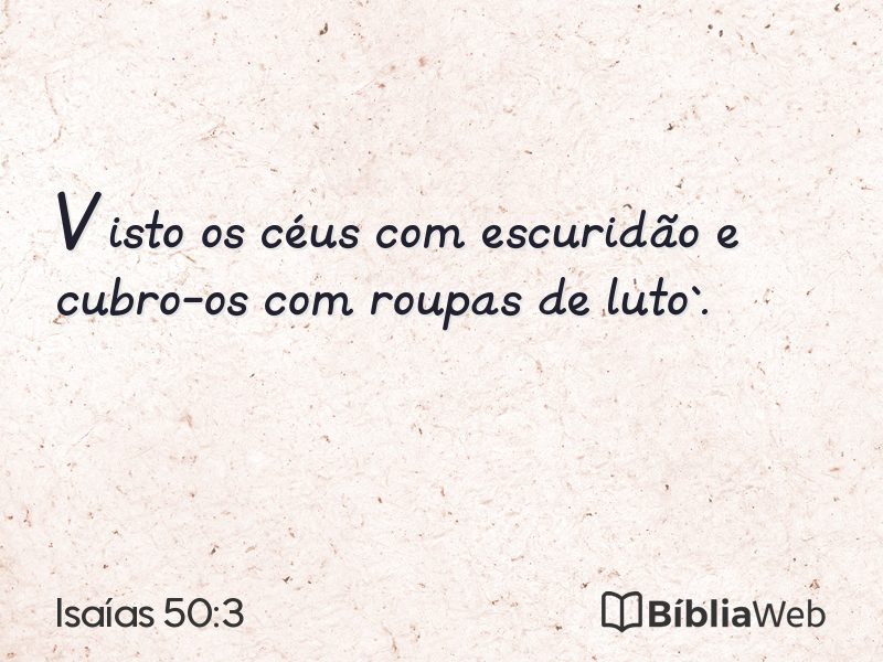 Isaías 50:3 em imagem para compartilhar