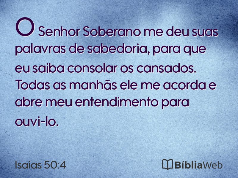 Isaías 50:4 em imagem para compartilhar
