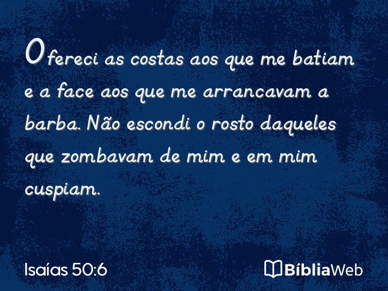 Isaías 50:6 em imagem para compartilhar