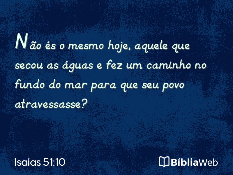 Isaías 51:10 em imagem para compartilhar