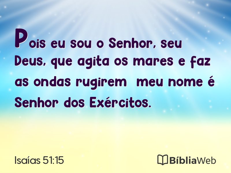 Isaías 51:15 em imagem para compartilhar