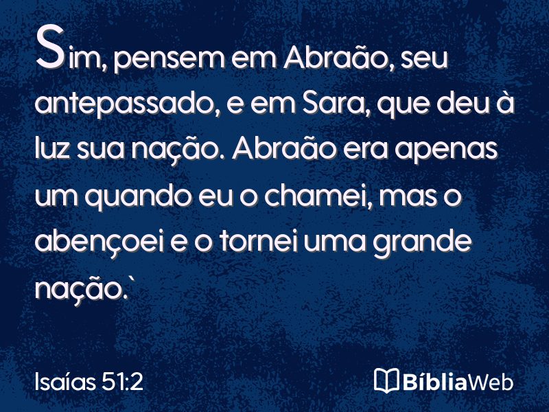 Isaías 51:2 em imagem para compartilhar