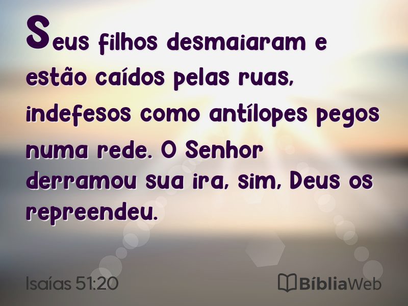 Isaías 51:20 em imagem para compartilhar