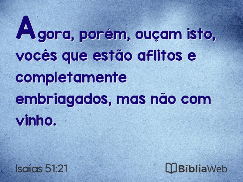 Isaías 51:21 em imagem para compartilhar