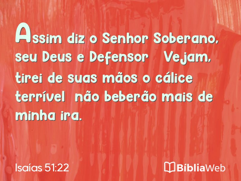 Isaías 51:22 em imagem para compartilhar