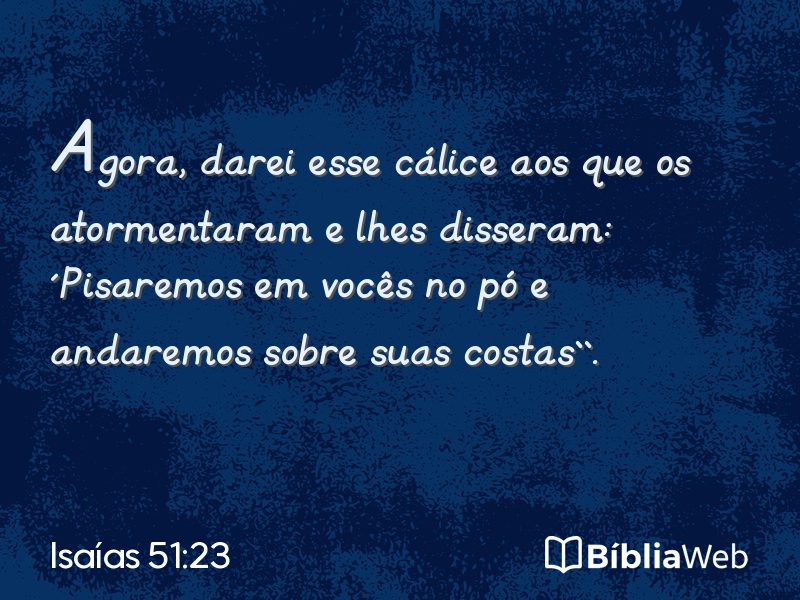 Isaías 51:23 em imagem para compartilhar
