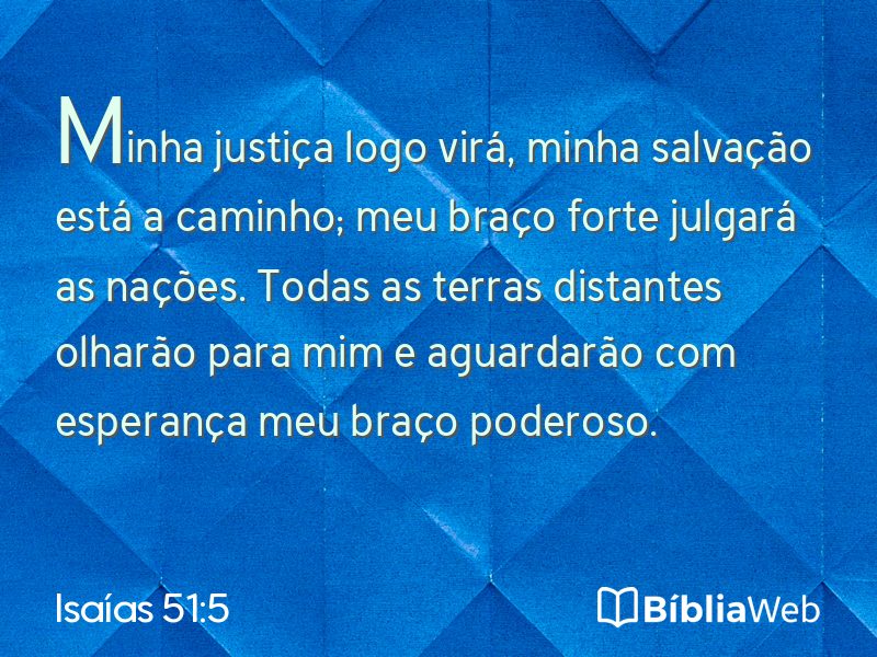 Isaías 51:5 em imagem para compartilhar