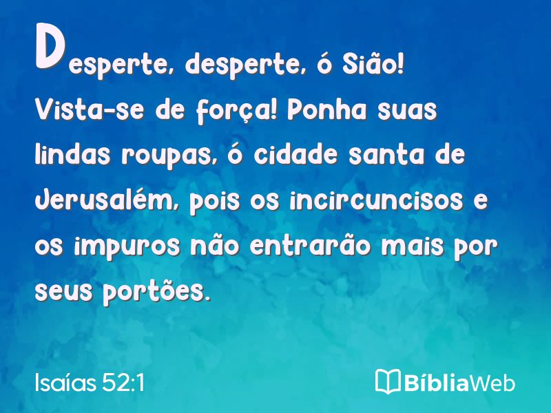 Isaías 52:1 em imagem para compartilhar