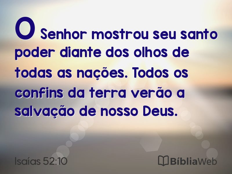 Isaías 52:10 em imagem para compartilhar