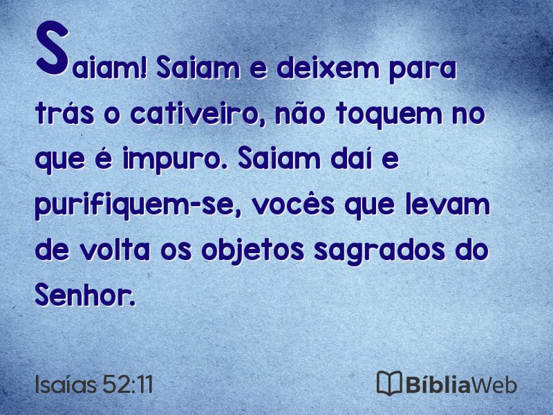 Isaías 52:11 em imagem para compartilhar