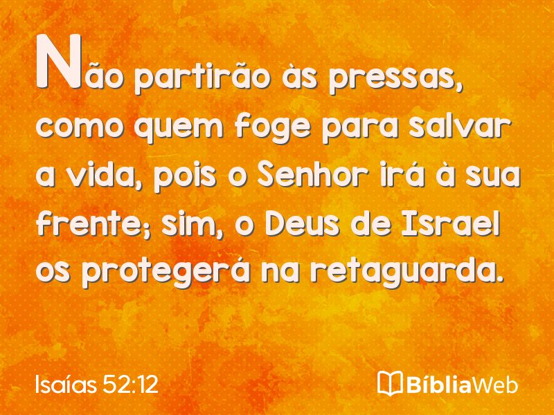 Isaías 52:12 em imagem para compartilhar