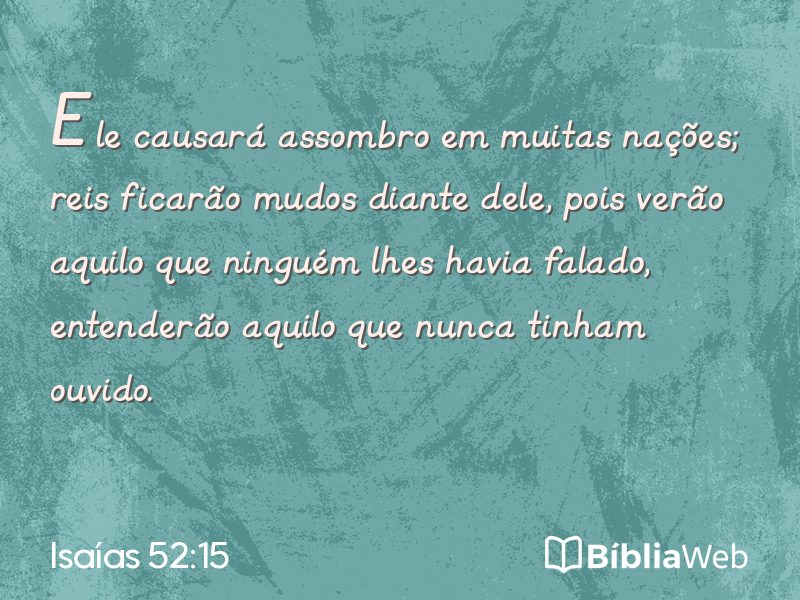 Isaías 52:15 em imagem para compartilhar