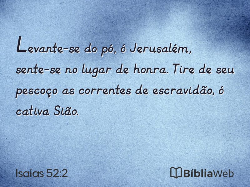 Isaías 52:2 em imagem para compartilhar